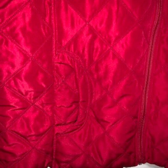 Jane Ashley Red Puffer Vest Size 3XL Sleeveless Zip Up Pockets Warm Oversize Y2k - Picture 6 of 11